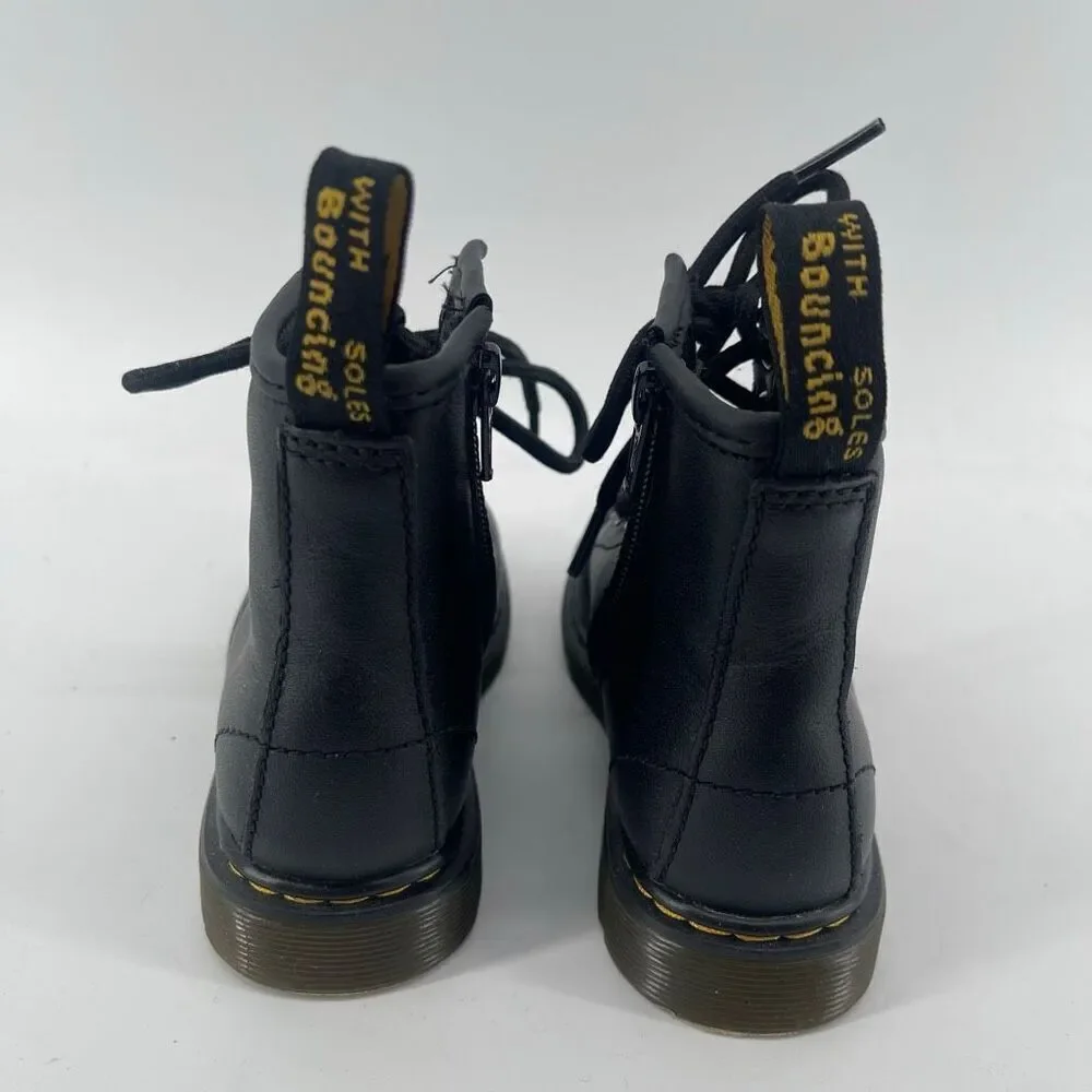 Dr. Martens Kids 1460 J Softy T Black Leather Combat Boots Size 11 AirWair